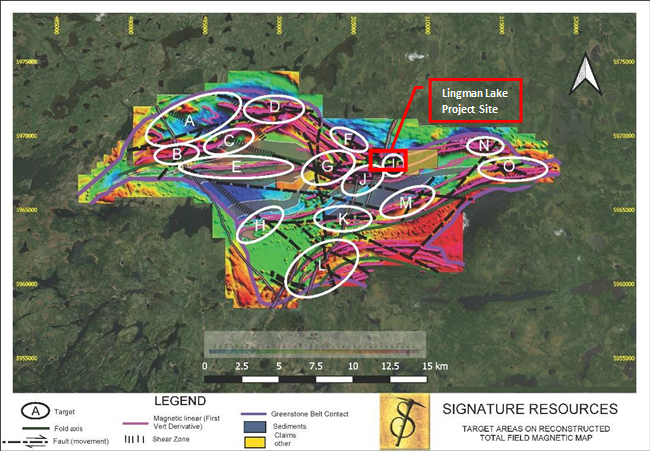 Figure 1 – Lingman Lake Gold Project Regional Geophysical Survey and High-Priority Exploration Targets